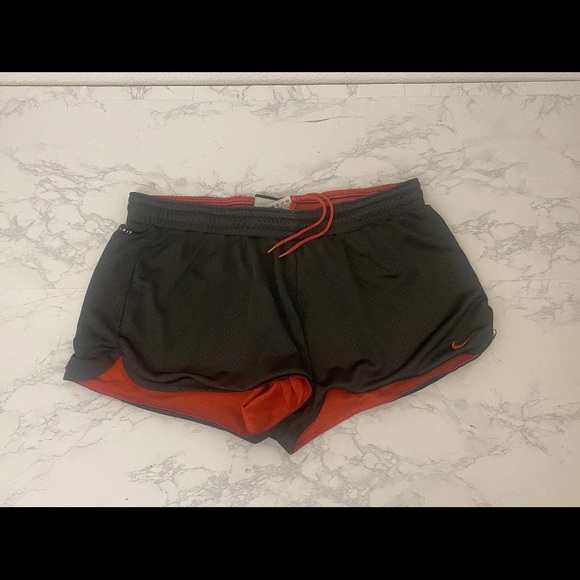 Nike Pants - Nike Womens Running Shorts Black Red Size M Lined Drawstring Elastic Waist